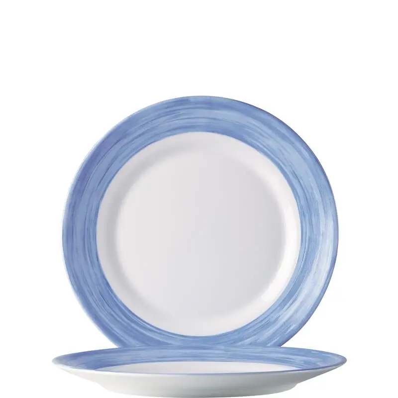 Arcoroc, Brush Blue Dessertteller, Ø 19,5 cm Schneller Versand