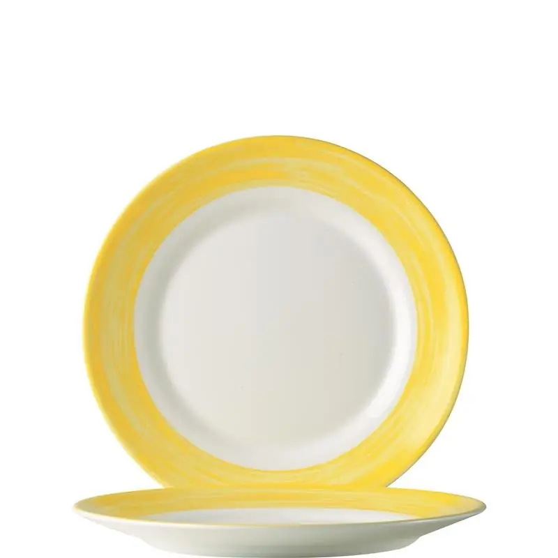 Arcoroc, Brush Yellow Dessertteller, Ø 19,5 cm Versand Am Gleichen Tag