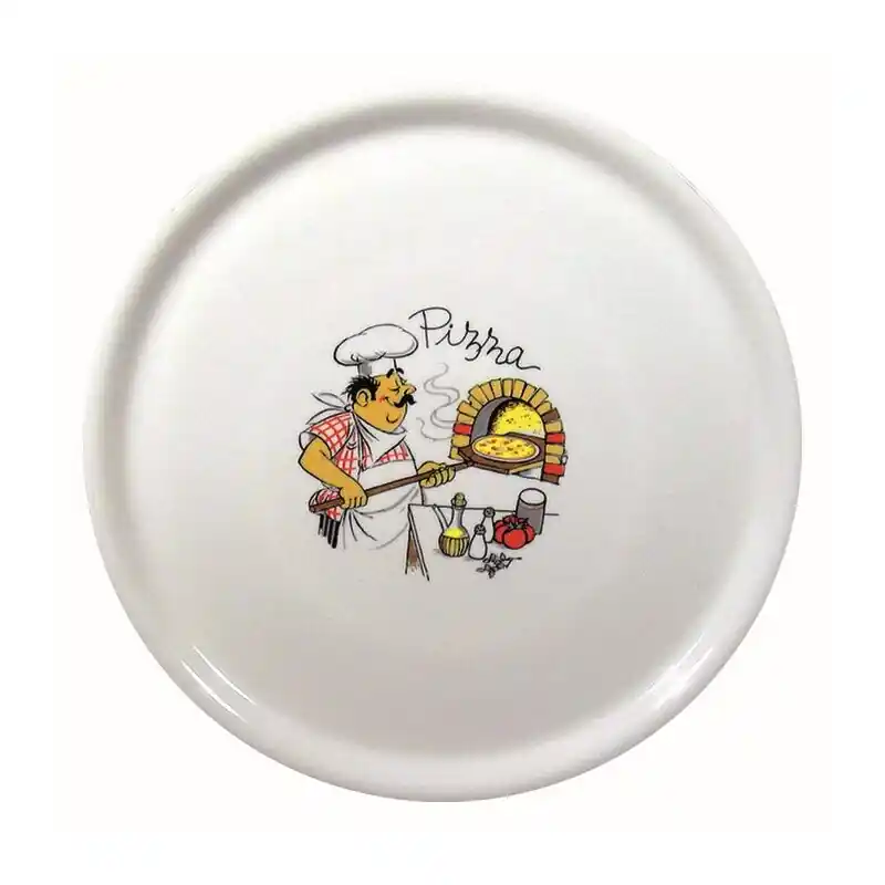 Preisreduziert Saturnia Porzellan, Pizzateller Napoli, Dekor: Pizzabäcker, Ø 31 cm