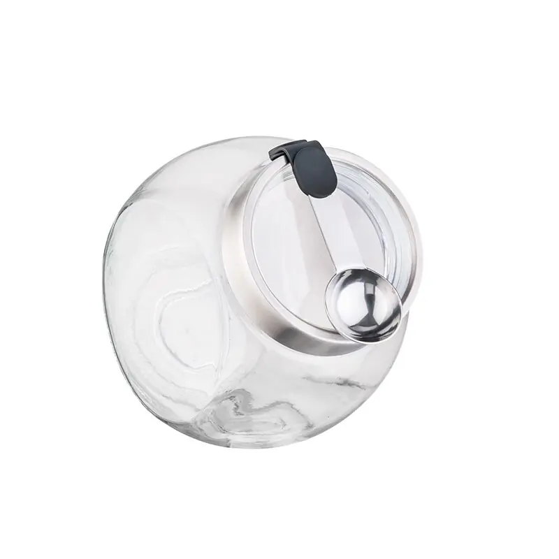 Vorratsglas mit Löffel und Schraubdeckel aus Edelstahl, Inhalt 1 bis 2,2 Liter Solange Der Vorrat Reicht