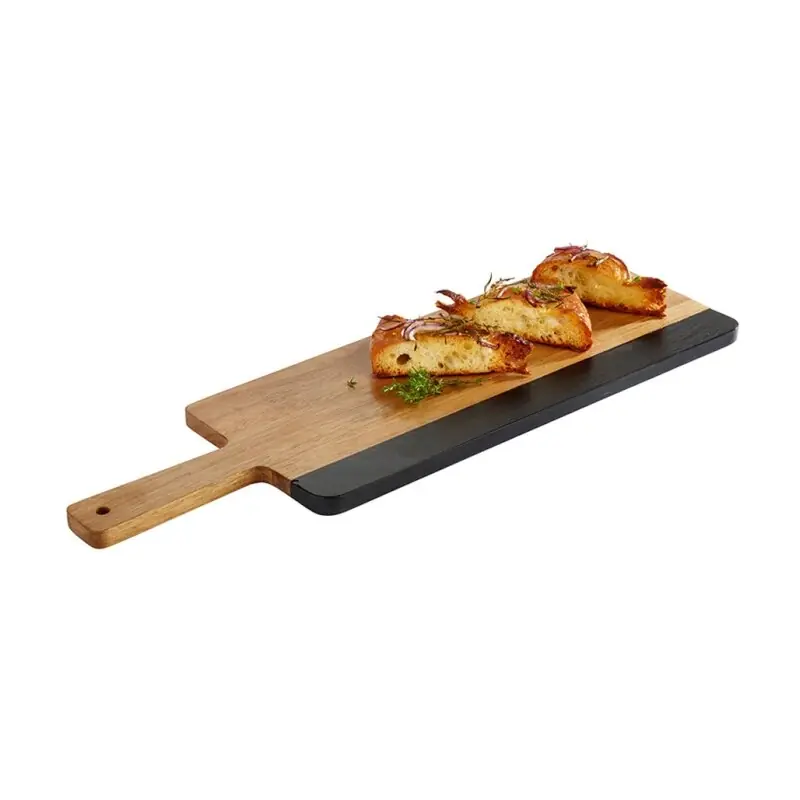 AKAZIE-SCHIEFER Servierbrett - 42 x 18 cm - Griff 14 cm Preiswert