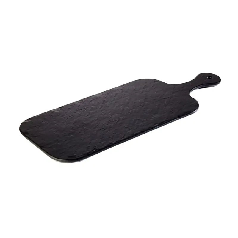 SLATE ROCK Tablett aus Melamin - schwarz - Schieferlook - 40 x 20 cm - H: 1,5 cm Wochenendangebot