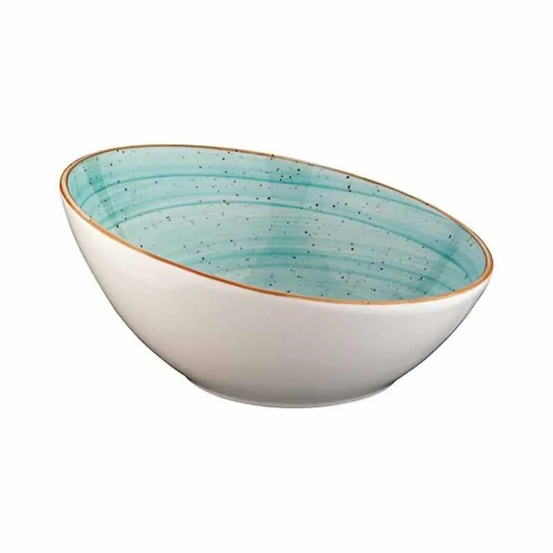 Expressversand Bonna Porzellan, Aura Aqua Vanta Schale schräg, Ø 22 cm, Inhalt: 85 cl