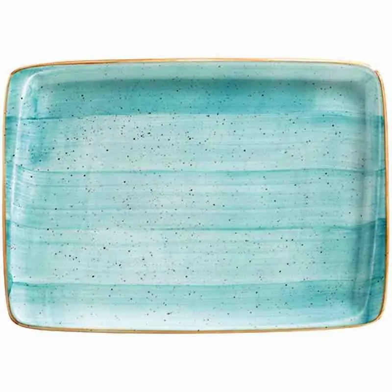 Aktuell Bonna Porzellan, Aura Aqua Moove Platte, 36 x 25 cm