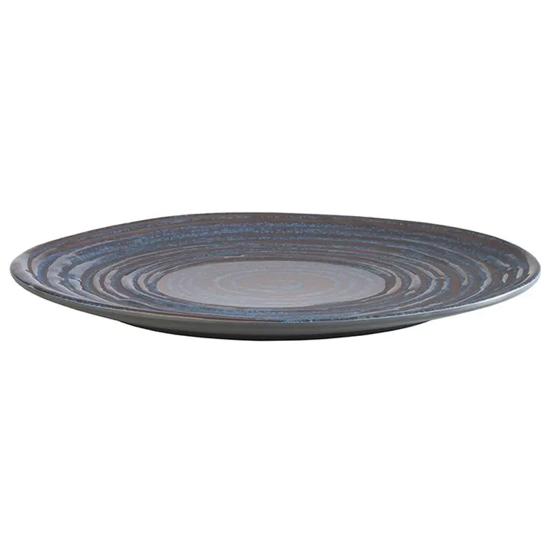 Neue Ware Melamin Teller LOOPS, Farbe: blau/grau, Ø 27 cm, H: 2 cm