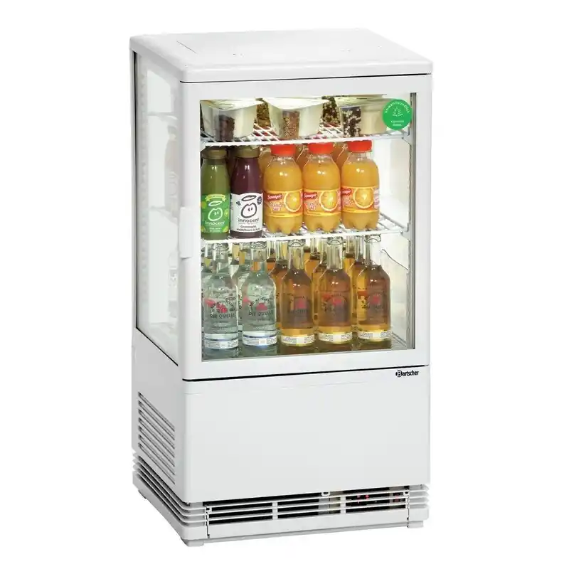 Mini Kühlvitrine 58L, weiß Echt