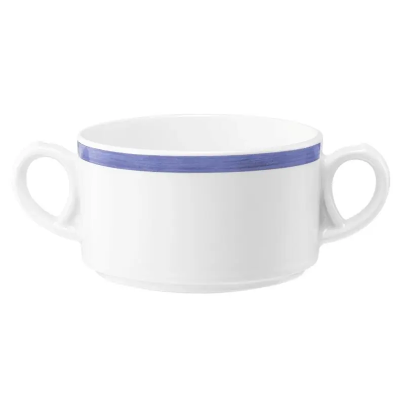 Direktkauf Community, Pinselband blau, Suppentasse mit 2 Henkel, Inhalt: