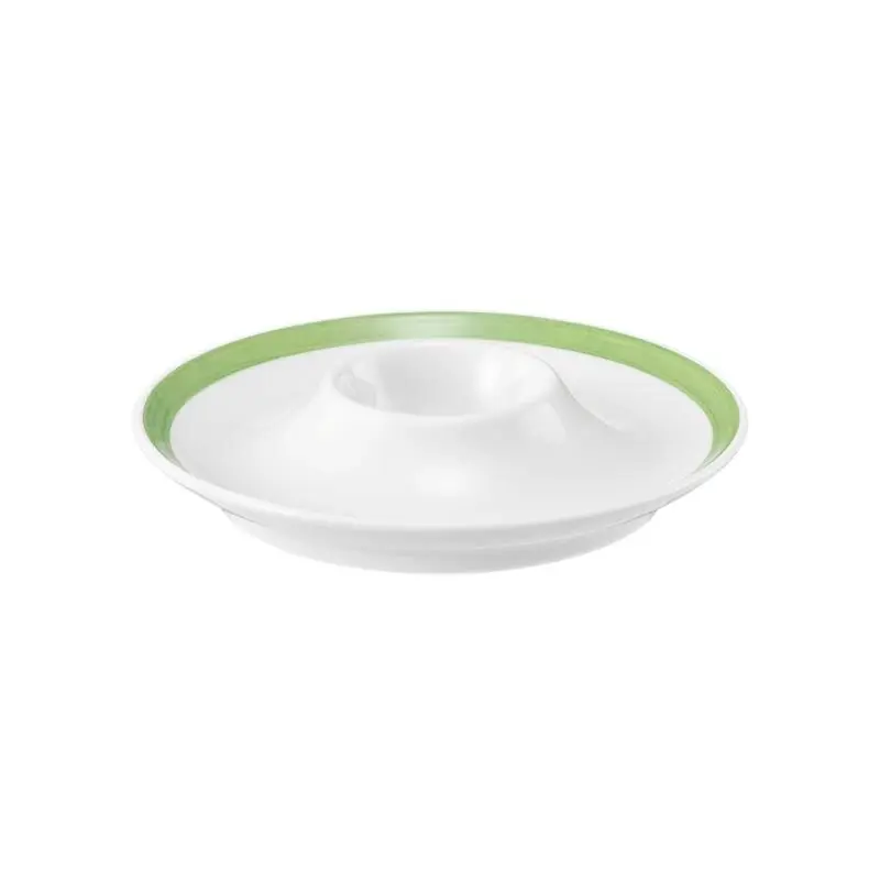 Markenware Community, Pinselband grün, Eierbecher rund mit Ablage, Ø 12,5 cm