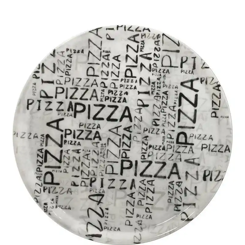 Markenware Saturnia Porzellan, Pizzateller Napoli White & Black, Ø 31 cm
