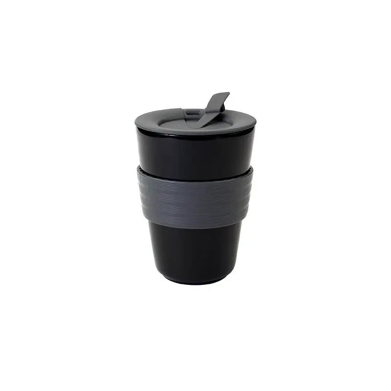 Angebot To Go Kaffeebecher Take it schwarz 0,4 Liter, Deckel/Banderole cool grey