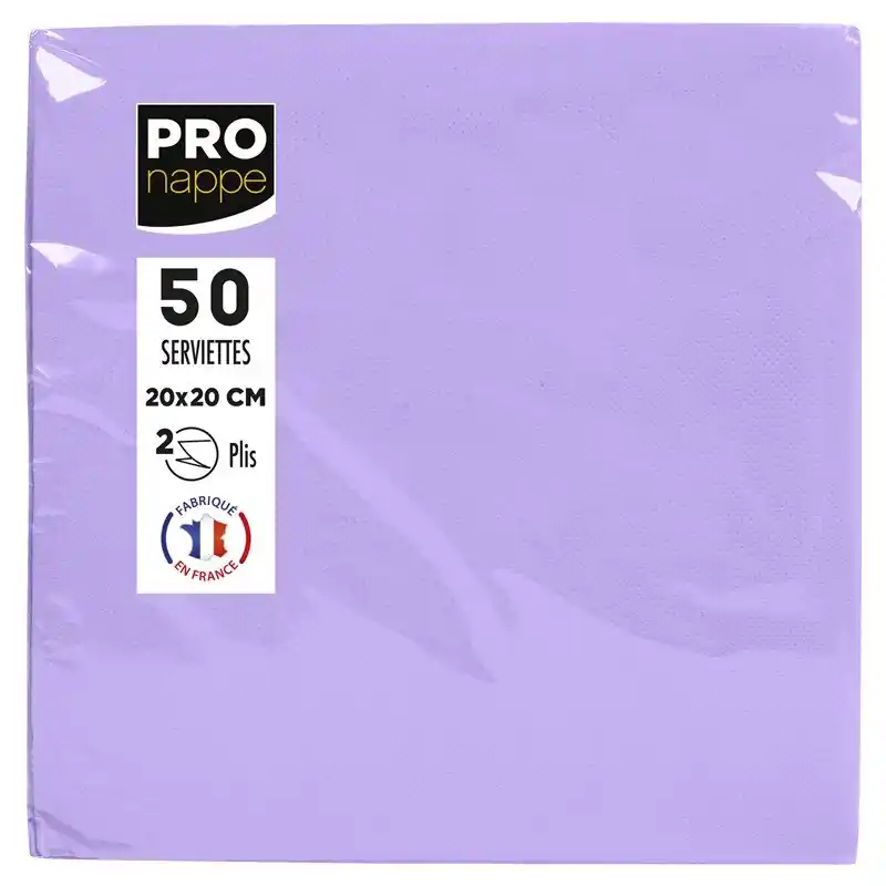 Preis Gesenkt Cocktail-Servietten, mikrogeprägt (Point-to-Point), Tissue, 1/4 Falz - 20x20cm - Flieder (800 Stück)