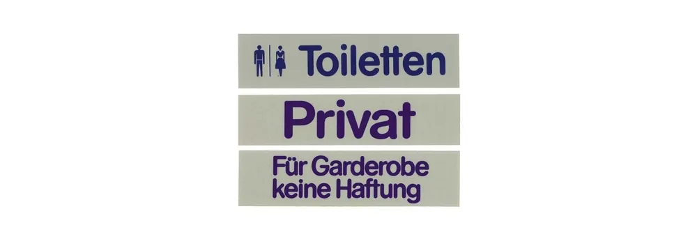 Hinweisschilder Abverkauf
