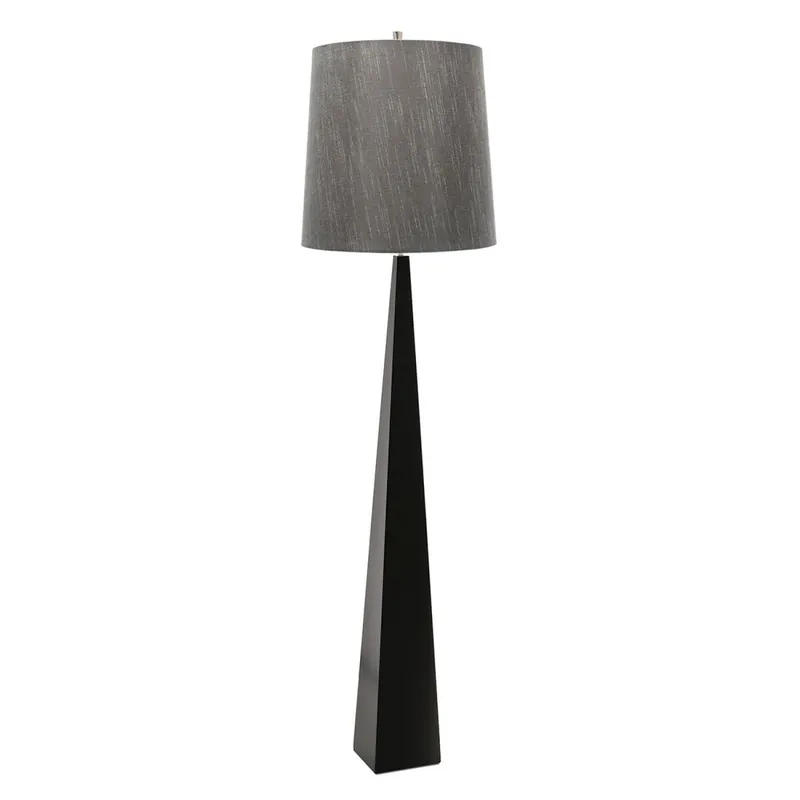 Designer Standleuchte Dunkelgrau Stoff 181cm Modern Angebot