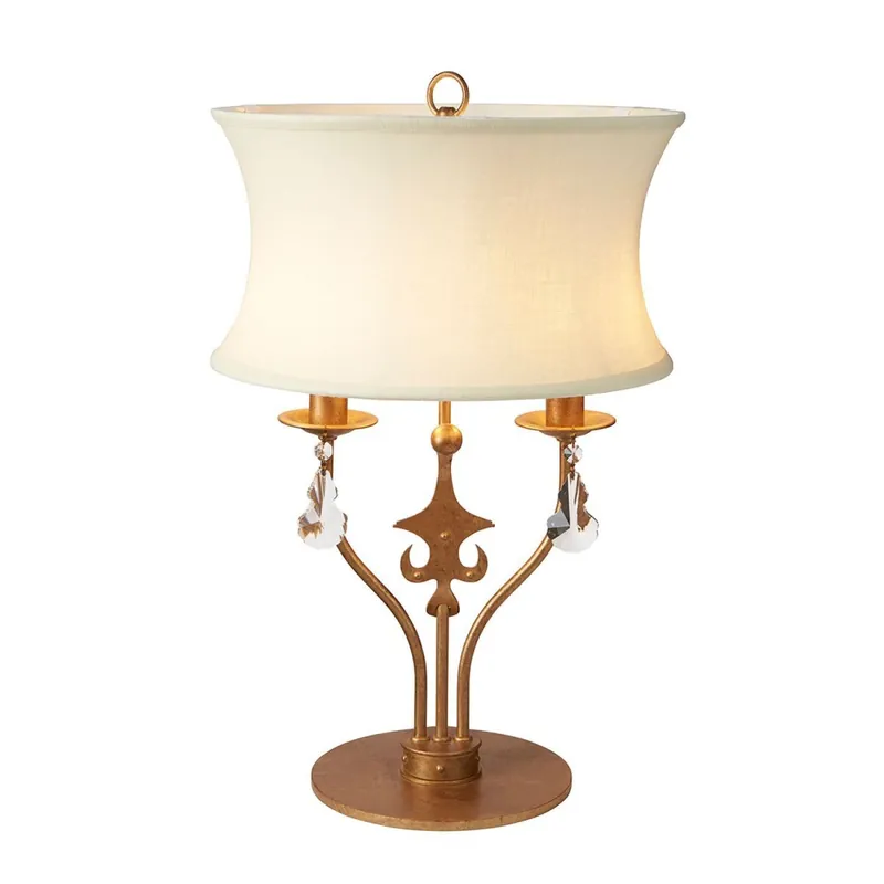 Günstig Tischlampe CAMELOT 10 Gold Ø36cm H:56cm Lampe