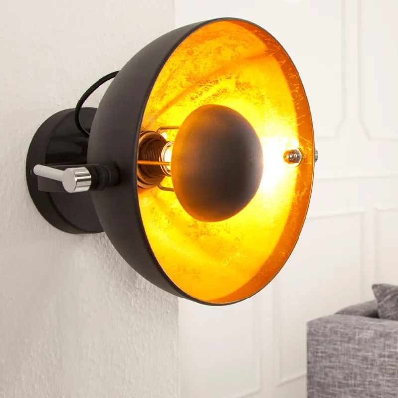 Außergewöhnliche Wandlampe Retro rund E27 Expressversand