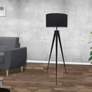 Angebot Stehlampe Schwarz Retro 142cm Wohnzimmer KODORA