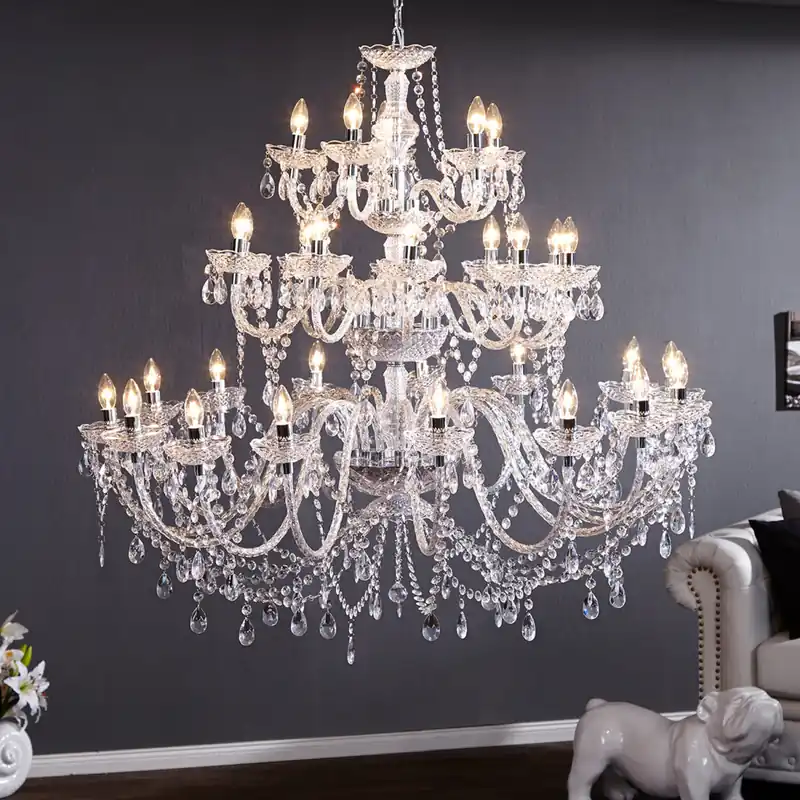 Kristall Lampe Designerleuchte Klassisch E14 Acryl Neu