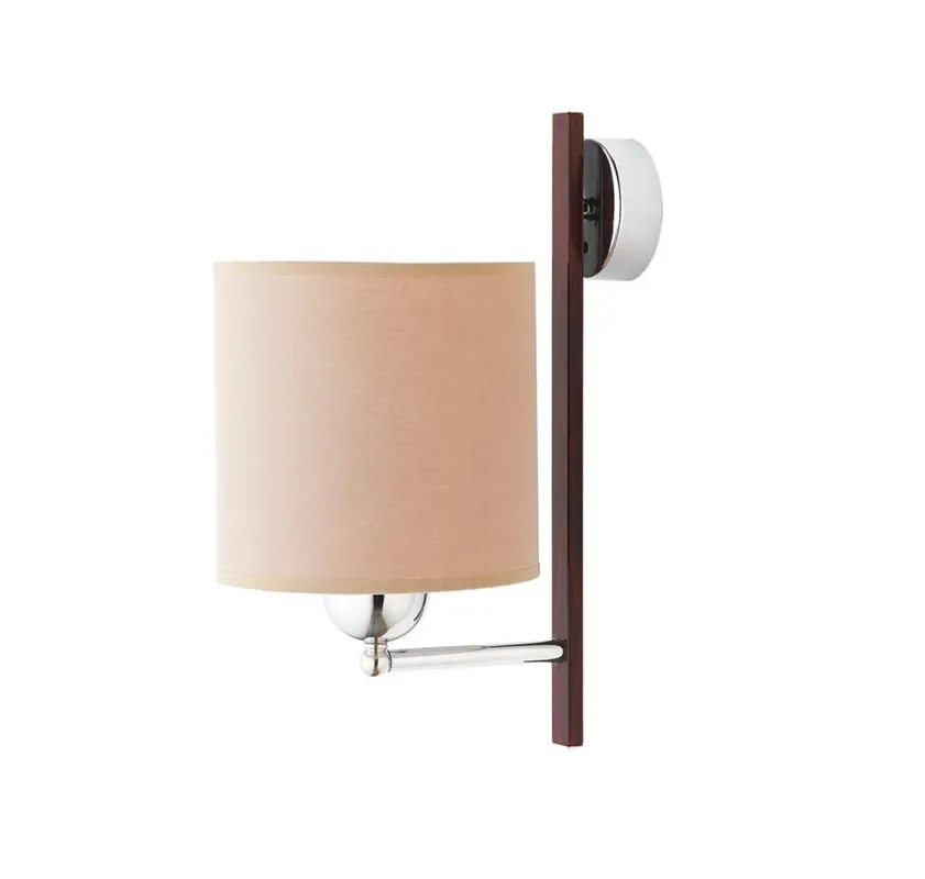 Wandleuchte KASULA Creme Braun Lampe Schlafzimmer Schnäppchen