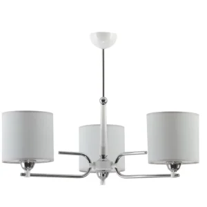 Beliebt Deckenlampe REKA Chrom Grau Stoff Esszimmer 3xE27