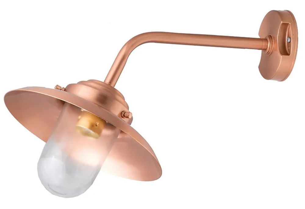 Highlight Wandleuchte Echt-Messing IP64 Maritim in Kupfer