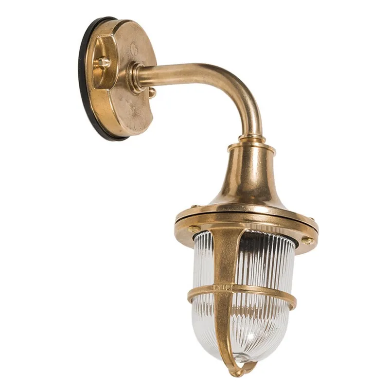 Messing Wandlampe IP64 Maritim außen SANTORIN Echt