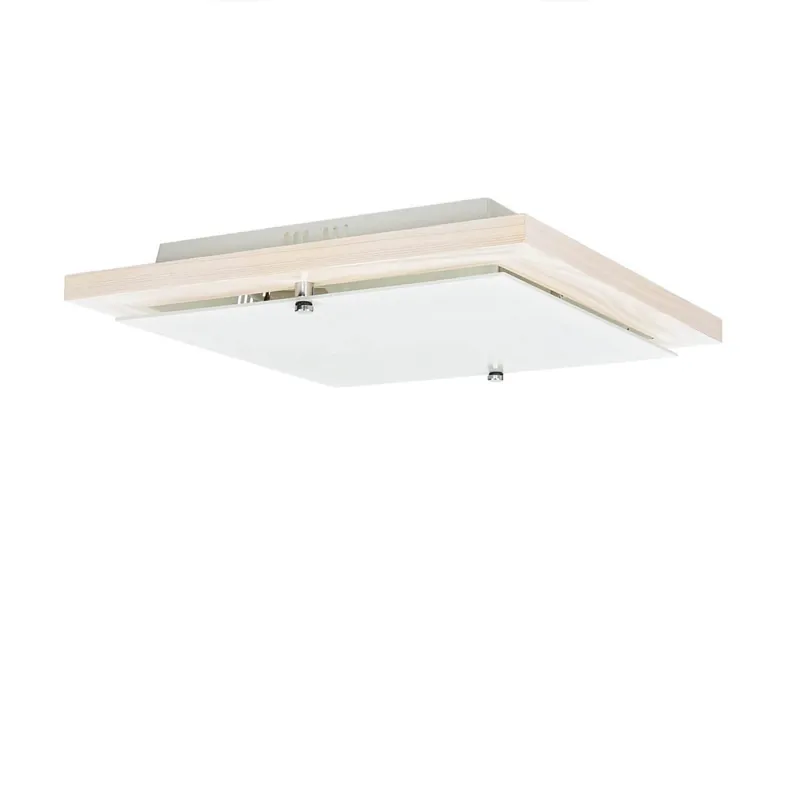 Deckenleuchte mit Holz Weiß Wohnzimmer eckig Neuheit
