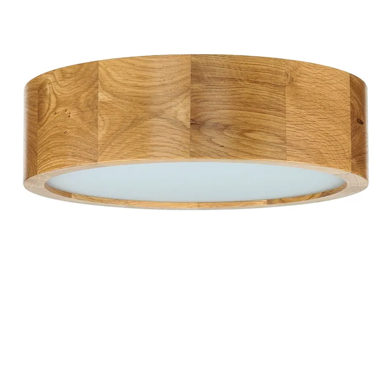 LED Deckenleuchte Wohnzimmer Holzlampe Eiche Echt