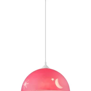 Begrenztes Angebot Hängelampe THORLEY Pink rund Kinder Kinderzimmer