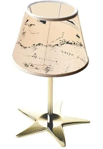 Echt Edle Tischlampe MIRENA Maritim H:40cm Messing