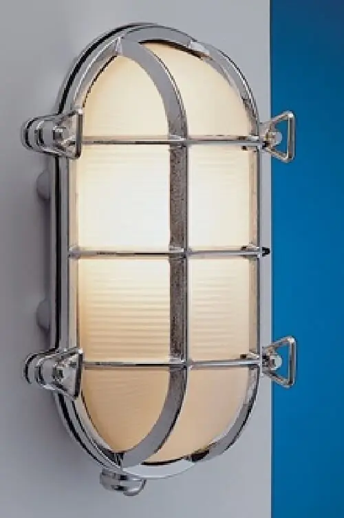 Billig Chrom Außenwandleuchte Messing IP54 Maritim LED