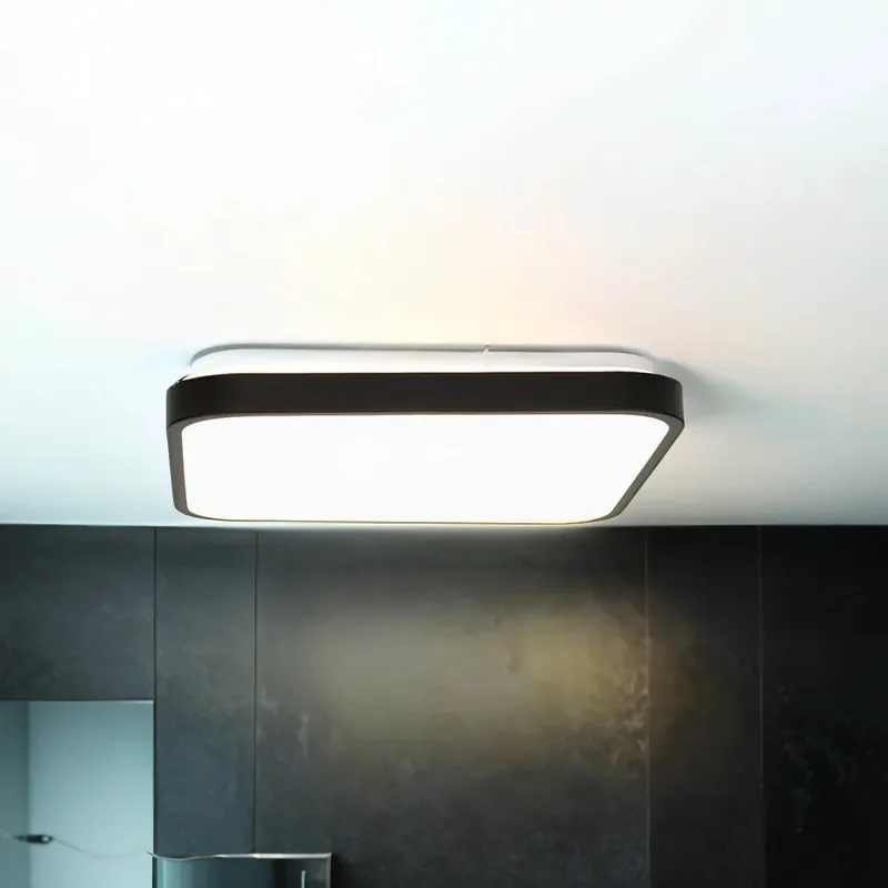 Must-Have LED Deckenlampe Schwarz Modern IP44 3000K blendarm