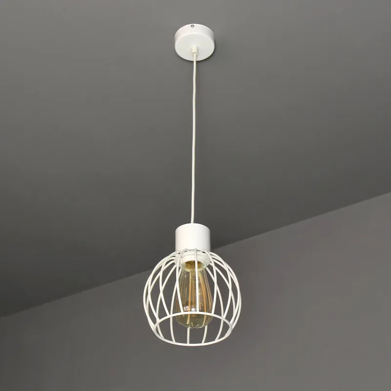Weiße Pendellampe rund geometrisch Neue Kollektion
