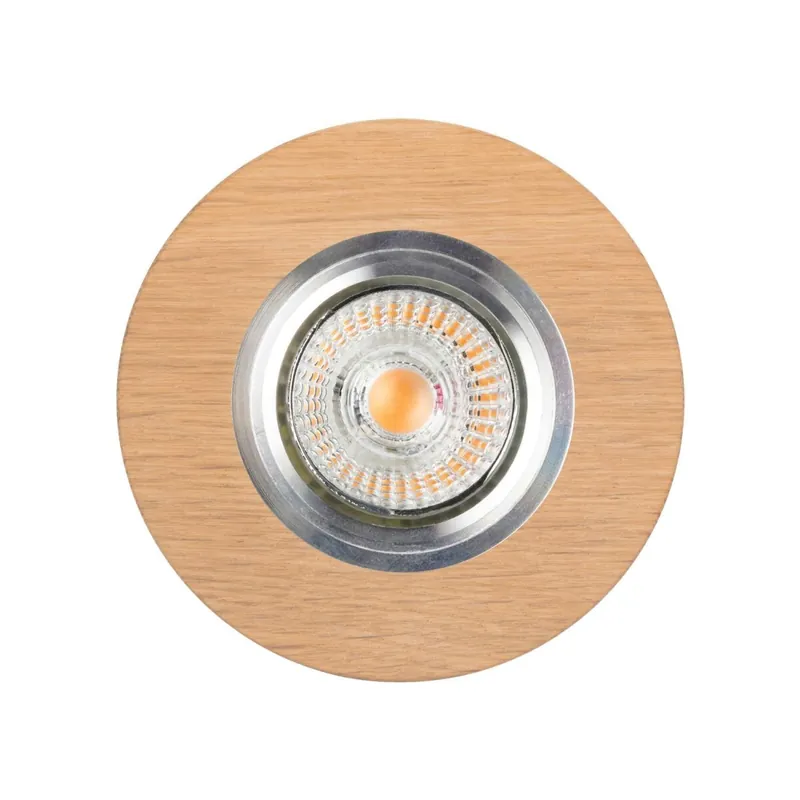 Runder Einbauspot in Eiche Ø10cm mit LED flexibel Direktkauf