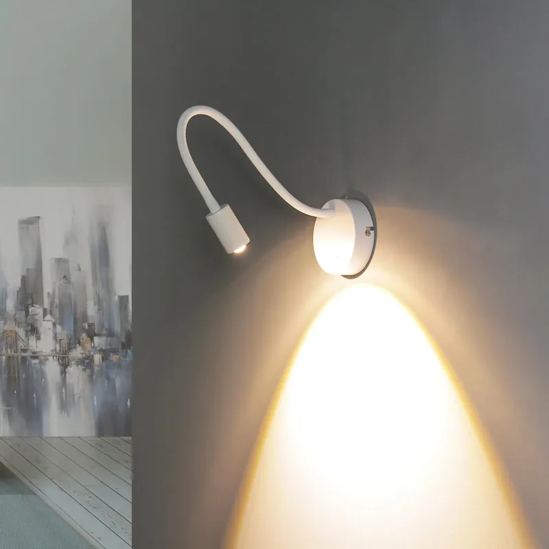Expressversand Flexible LED Wandleuchte Metall zeitloses Design