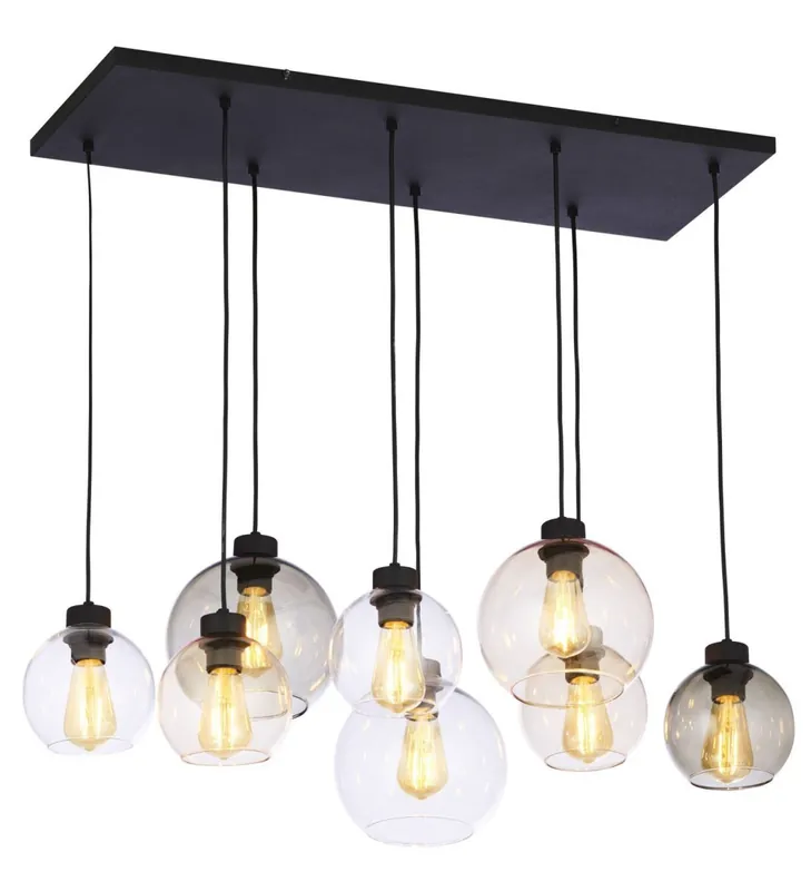 Pendelleuchte KALETE Graphit Bernstein 6xE27 Lampe Top-Angebot