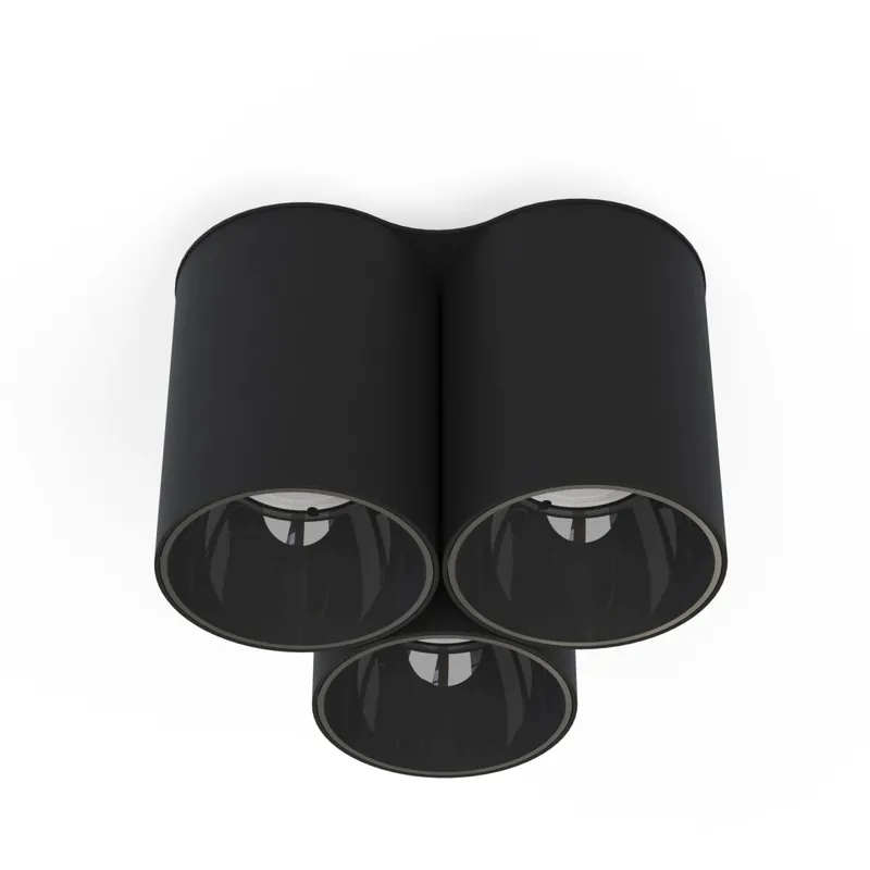 Aufbauspot Lampe Schwarz 3-flammig GU10 Modern Kracherpreis