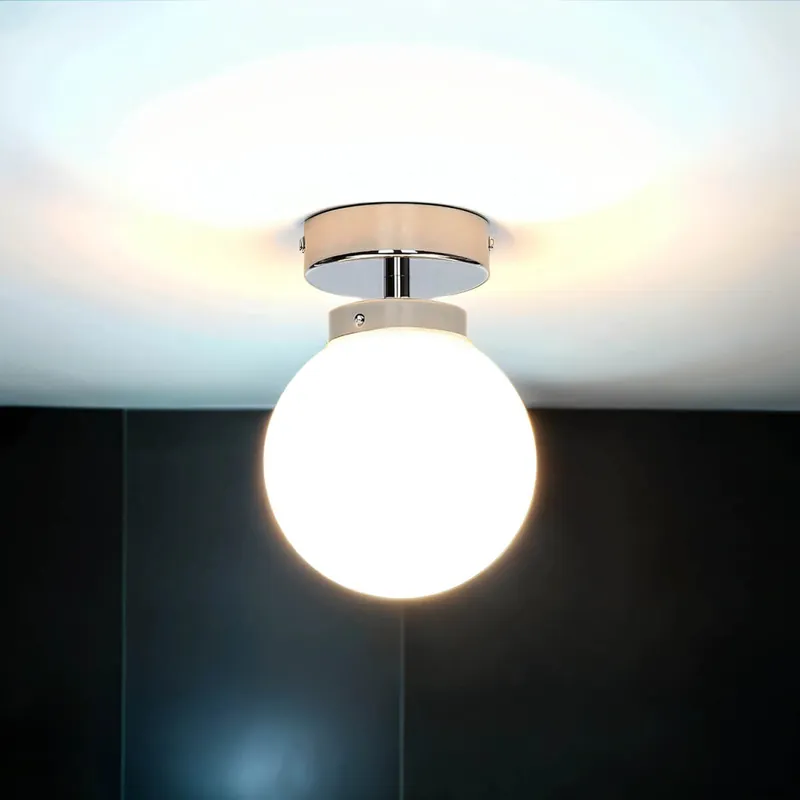Abverkauf Deckenlampe Badezimmer Chrom Weiß E14