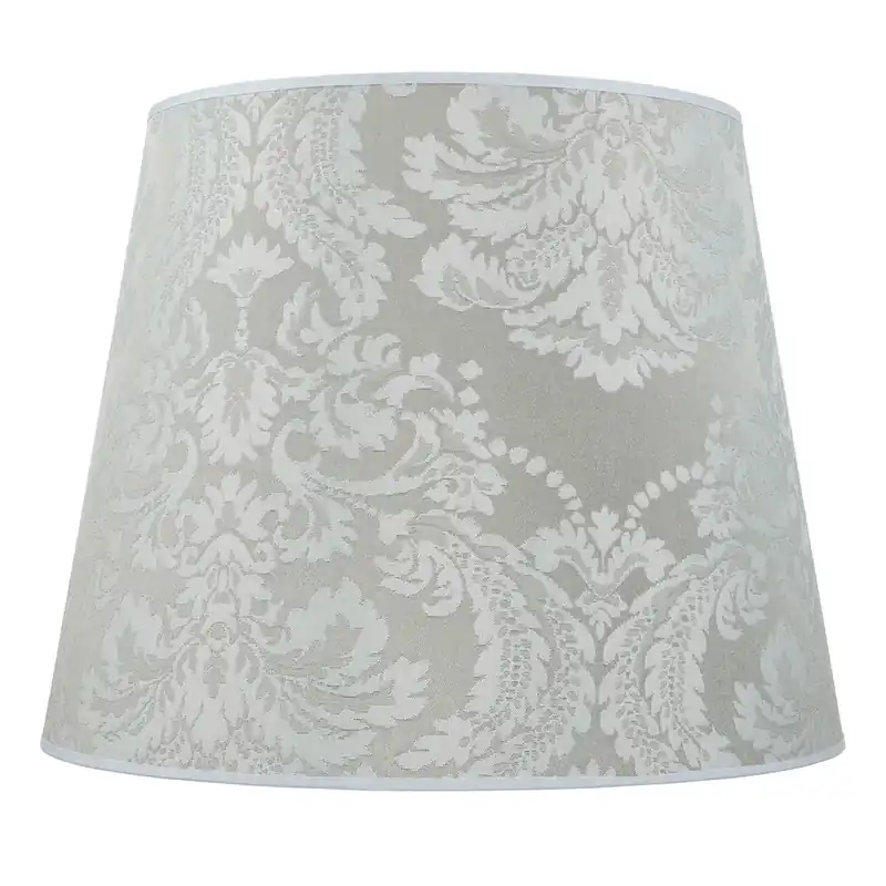 Silberner Lampenschirm Stehlampe Stoff E27 WILLOW Heißes Angebot