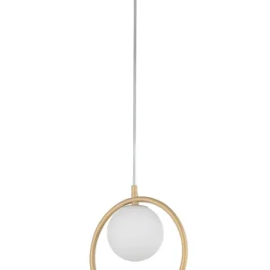 Aktuell Hängelampe Metall Gold Glas Kugel Ø12 cm G9 Modern