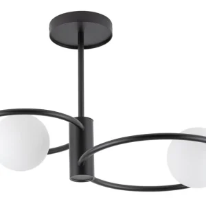 Blendarme Deckenleuchte Glas Schwarz Weiß G9 L:55 cm Kracherpreis
