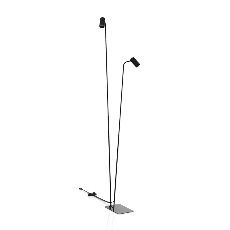Angebot Stehleuchte 2-flammig Schwarz GU10 212-216 cm Metall