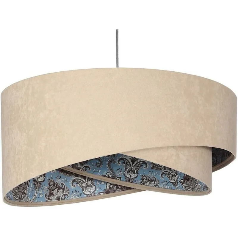 Hängeleuchte Stoff Velours Optik rund Ø 50 cm Modern E27 Expressversand