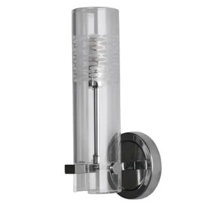 Badleuchte Wand IP44 H: 28,5 cm Chrom Klar G9 Top-Seller
