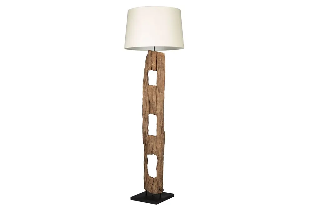Stehleuchte Holz Stoff Weiß blendarm 177 cm E27 Lesen Top-Seller