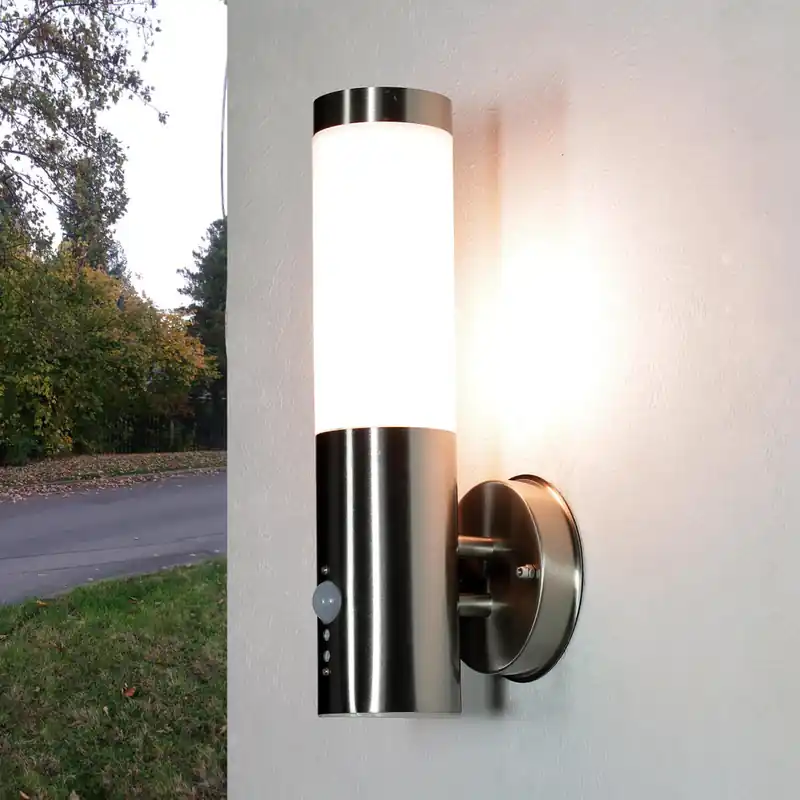 Außenlampe mit Bewegungssensor Edelstahl IP44 Neuheit