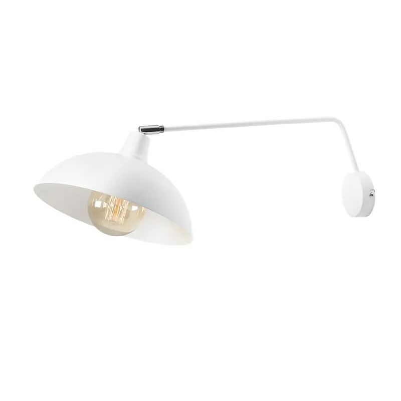 Schnäppchen Flexible Wandleuchte Weiß Metall T:60 cm E27 Loft