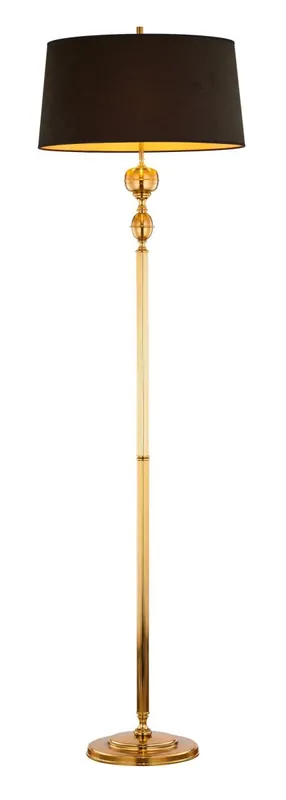 Blendarme Stehlampe Stoff Messing 177 cm in Gold Schwarz Saisonangebot