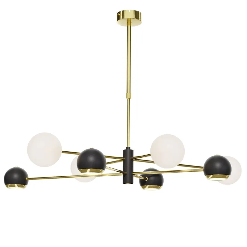 Bestpreis Stilvolle Deckenlampe Metall Glas 100 cm G9 GU10 elegant