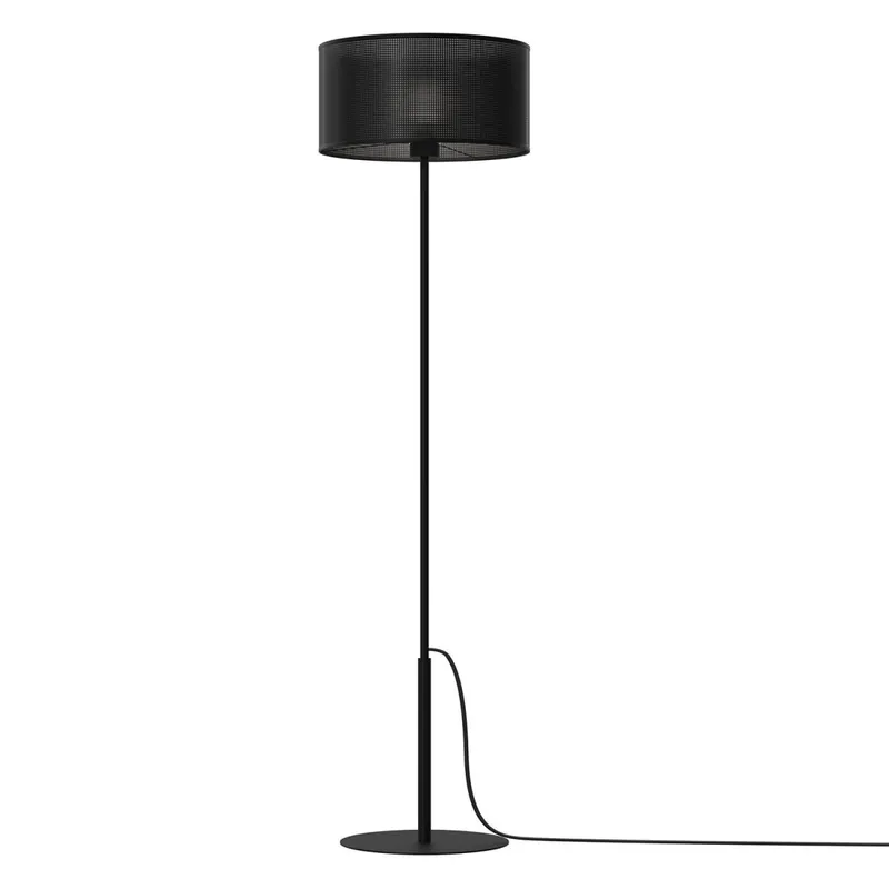 Neu Runde Stehleuchte Schwarz E27 150 cm groß Metall