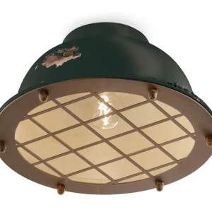 Deckenlampe Keramik E27 Ø 35 cm rund Vintage Design Neu